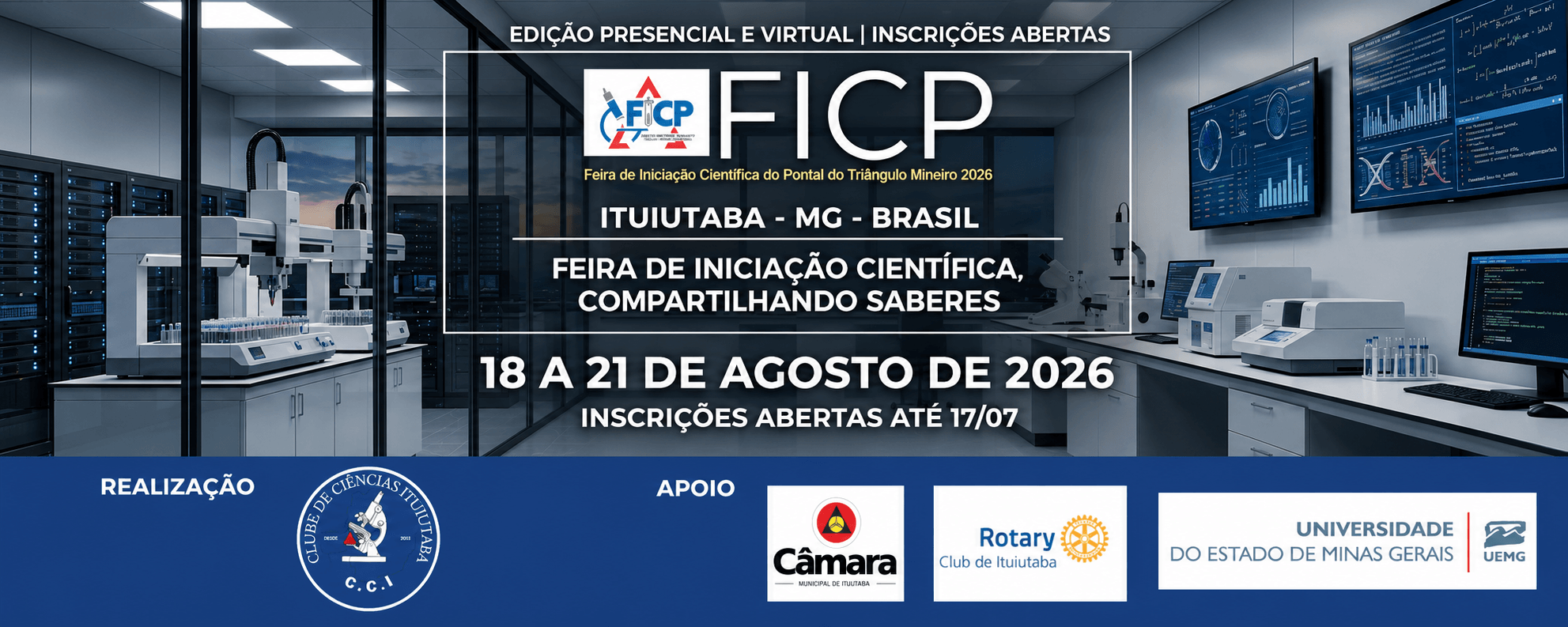 Capa do evento Feira de Iniciação Científica do Pontal do Triângulo Mineiro (FICP)